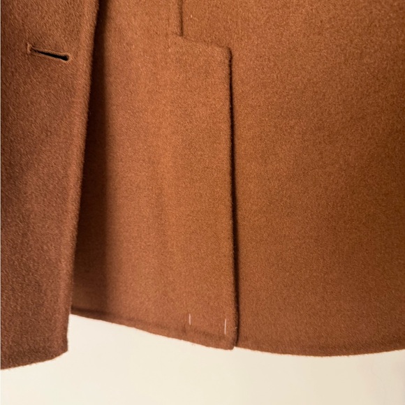 Express Hand Sewn Wool Blend Double Breasted Novelty Button Brown Blazer Jacket - Picture 9 of 15